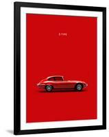 Jaguar E-Type Red-Mark Rogan-Framed Art Print