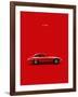 Jaguar E-Type Red-Mark Rogan-Framed Art Print