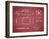 Jaguar MkVII-Maroon-Mark Rogan-Framed Art Print