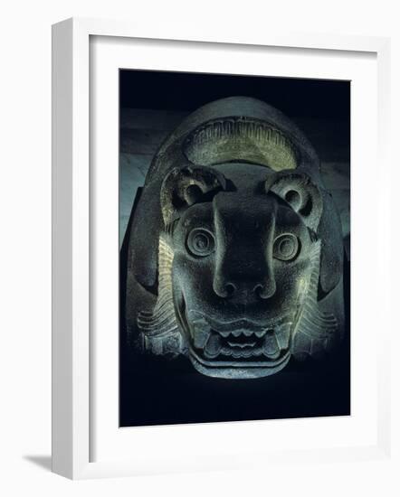 Jaguar-Shaped Receptacle for Hearts of Sacrifice Victims, Templo Mayor, Aztec, Mexico-Kenneth Garrett-Framed Photographic Print