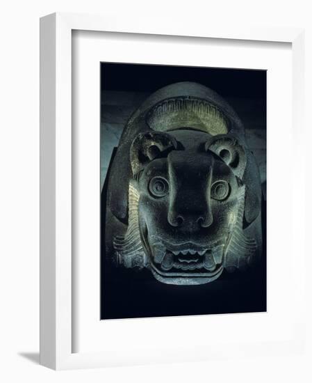 Jaguar-Shaped Receptacle for Hearts of Sacrifice Victims, Templo Mayor, Aztec, Mexico-Kenneth Garrett-Framed Photographic Print