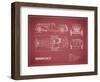 Jaguar SS-100-Maroon-Mark Rogan-Framed Art Print