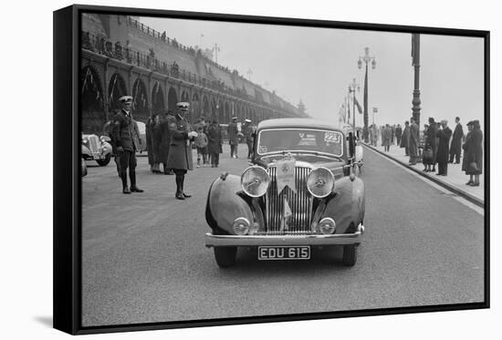 Jaguar SS of Elsie Wisdom at the RAC Rally, Brighton, Sussex, 1939-Bill Brunell-Framed Stretched Canvas