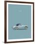 Jaguar XK140 Blue-Mark Rogan-Framed Art Print