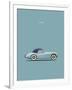 Jaguar XK140 Blue-Mark Rogan-Framed Art Print