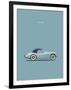 Jaguar XK140 Blue-Mark Rogan-Framed Art Print