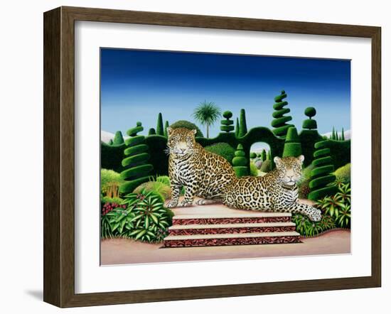 Jaguars in a Garden, 1986-Anthony Southcombe-Framed Giclee Print