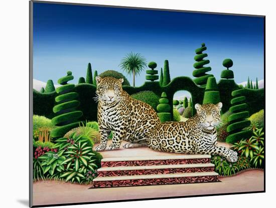 Jaguars in a Garden, 1986-Anthony Southcombe-Mounted Giclee Print