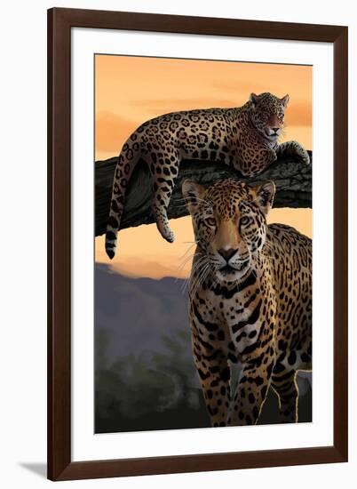 Jaguars-Lantern Press-Framed Art Print