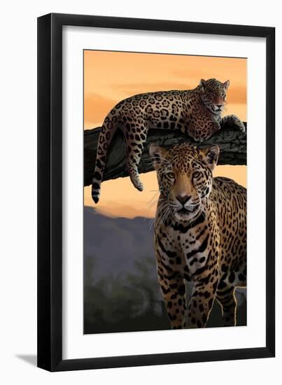 Jaguars-Lantern Press-Framed Art Print