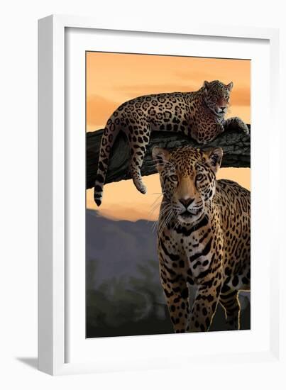 Jaguars-Lantern Press-Framed Art Print