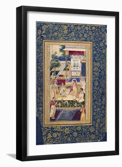 Jahangir and Prince Khurram with Nur Jahan, C1624-1625-null-Framed Giclee Print