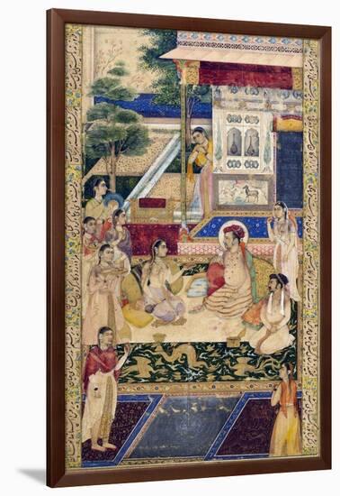 Jahangir and Prince Khurram with Nur Jahan, C1624-1625-null-Framed Giclee Print