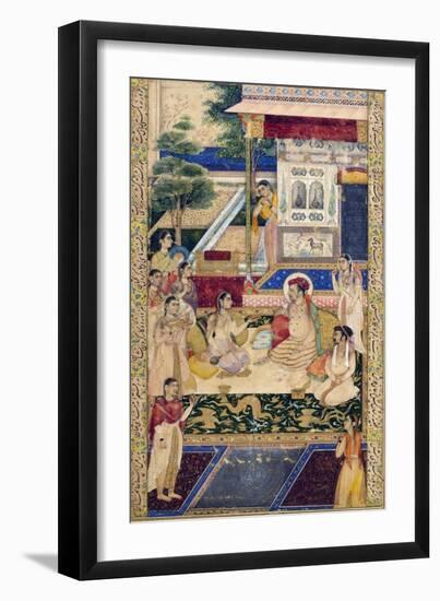Jahangir and Prince Khurram with Nur Jahan, C1624-1625-null-Framed Premium Giclee Print