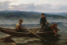 Fishing at the quay, 1901-Jahn Ekenaes-Giclee Print