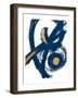 Jaidens Swirl Blue-OnRei-Framed Art Print