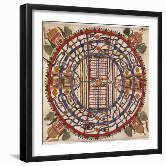Jain Cosmological Map, 19th Century-Library of Congress-Framed Premium Photographic Print