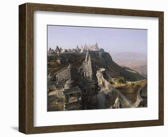 Jain Holy Hill and Temple Complex, Mount Girnar, Junagadh (Junagarh), Gujarat, India-John Henry Claude Wilson-Framed Photographic Print