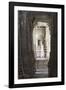 Jain Monk Amongst Ornate Marble Columns Of The Famous Jain Temple Ranakpur, Rural Rajasthan, India-Erik Kruthoff-Framed Photographic Print