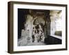 Jain Sculpture, Upper Storey Cave 32 (Indra Sabha) 9th Century, Ellora, Maharashtra, India-Richard Ashworth-Framed Photographic Print