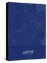 Jaipur, India Blue Map-null-Stretched Canvas