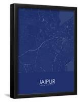 Jaipur, India Blue Map-null-Framed Poster