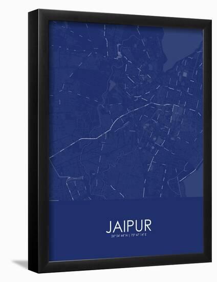 Jaipur, India Blue Map-null-Framed Poster