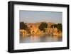 Jaisalmer Fortress and Gadsisar Lake Illuminated at Sunrise, Jaisalmer, Rajasthan, India, Asia-Doug Pearson-Framed Photographic Print