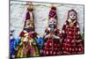 Jaisalmer, Rajasthan, India. Mughal paper mache dolls and puppets wearing colorful costumes-Jolly Sienda-Mounted Photographic Print