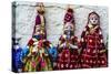 Jaisalmer, Rajasthan, India. Mughal paper mache dolls and puppets wearing colorful costumes-Jolly Sienda-Stretched Canvas