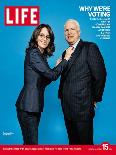 Why We're Voting, Tina Fey Straightening John McCain's Tie, October 15, 2004-Jake Chessum-Stretched Canvas