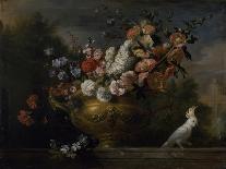 Still Life with Flowers in an Urn, with a Cockatoo, on a Ledge, C.1699-Jakob Bogdani Or Bogdany-Framed Giclee Print