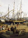 Longshoremen, Detail of View of the Port of Messina from the Palazzo Del Senato, 1791-Jakob Philipp Hackert-Framed Giclee Print