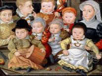 Portrait of a Mother with Her Eight Children, 1565 8914465-Jakob Seisenegger-Framed Giclee Print