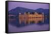 Jal Mahal Floating Lake Palace, Jaipur, Rajasthan, India, Asia-Laura Grier-Framed Stretched Canvas