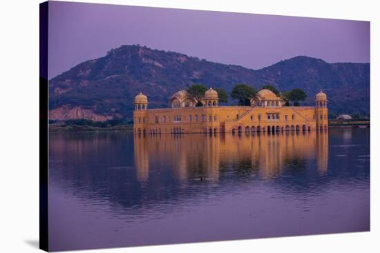 Jal Mahal Floating Lake Palace, Jaipur, Rajasthan, India, Asia-Laura Grier-Stretched Canvas