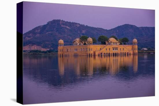 Jal Mahal Floating Lake Palace, Jaipur, Rajasthan, India, Asia-Laura Grier-Stretched Canvas