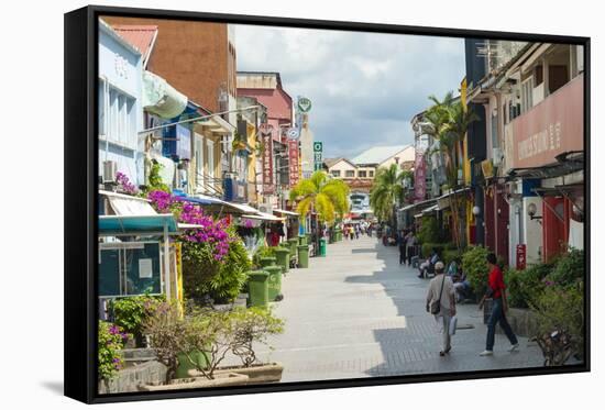 Jalan Stapok Street, Kuching, Sarawak, Malaysian Borneo, Malaysia, Southeast Asia, Asia-Nico Tondini-Framed Stretched Canvas