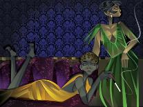 Two Women-Jaleel Campbell-Mounted Art Print