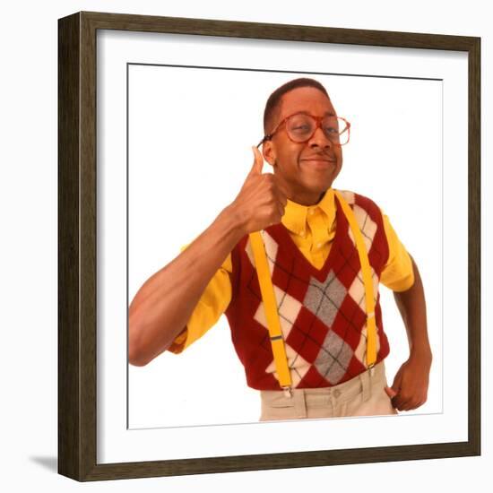 JALEEL WHITE. "FAMILY MATTERS" [1989].-null-Framed Photographic Print