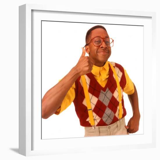 JALEEL WHITE. "FAMILY MATTERS" [1989].-null-Framed Photographic Print