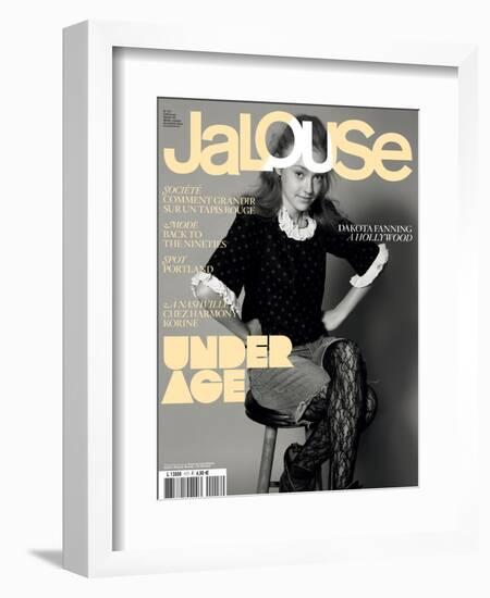 Jalouse, February 2009 - Dakota Fanning-Keiron O'Connor-Framed Art Print