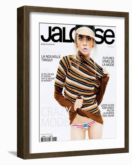 Jalouse, February 2012 - Cara Delevingne-Alexei Hay-Framed Art Print