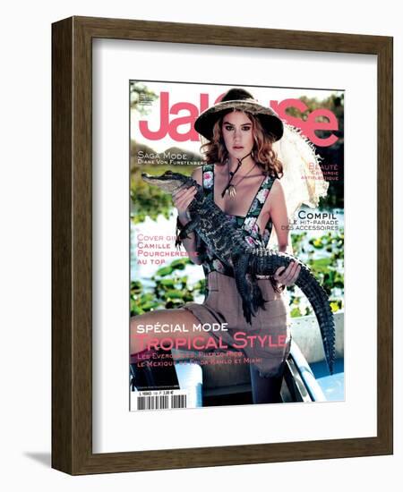 Jalouse, March 2011 - Camille Rowe-Matthew Frost-Framed Art Print