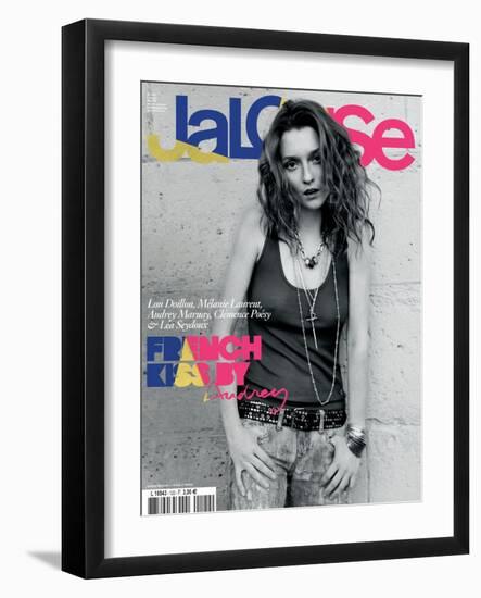 Jalouse, May 2009 - Lou Doillon, Mélanie Laurent, Audrey Marnay, Clémence Poésy et Léa Seydoux-Daniel King-Framed Art Print