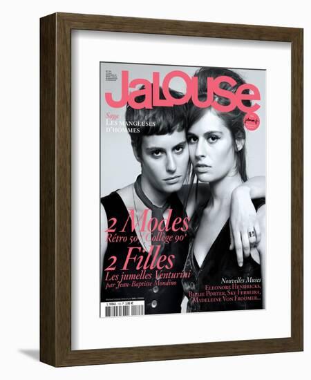 Jalouse, September 2010 - Giulia Venturini, Camilla Venturini-Jean-Baptiste Mondino-Framed Art Print