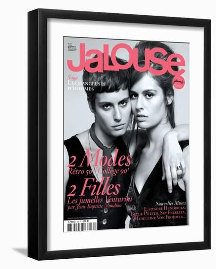 Jalouse, September 2010 - Giulia Venturini, Camilla Venturini-Jean-Baptiste Mondino-Framed Art Print