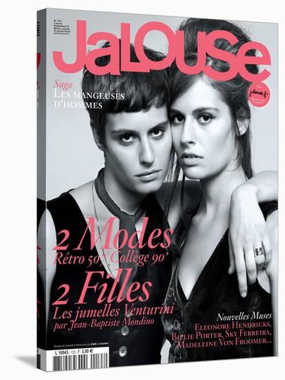 Jalouse, September 2010 - Giulia Venturini, Camilla Venturini-Jean-Baptiste Mondino-Stretched Canvas