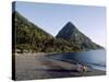 Jalousie Bay, Petit Piton, St. Lucia-null-Stretched Canvas