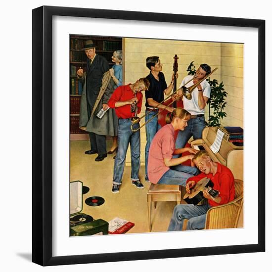 "Jam Session", October 23, 1954-John Falter-Framed Giclee Print